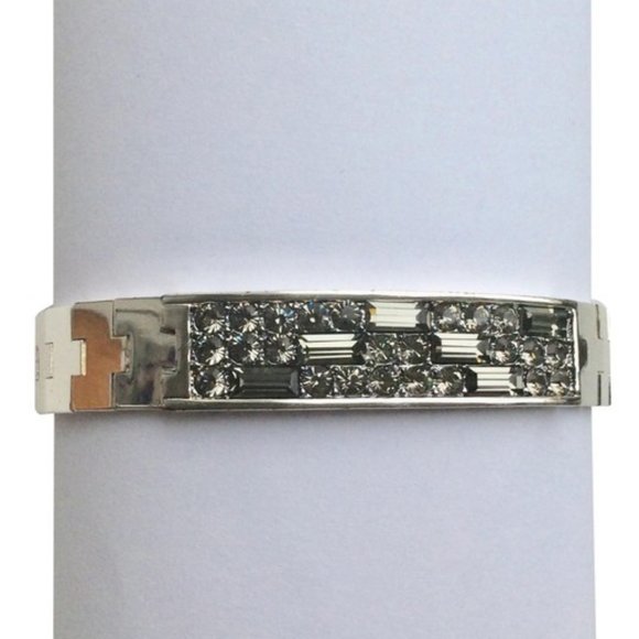 Givenchy Rhodium Jewelled Plaque Bracelet - Picture 1 of 5